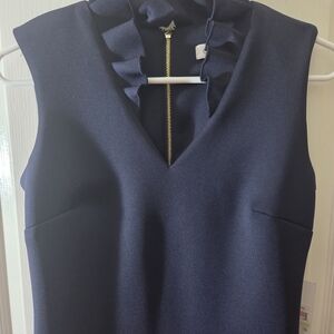 Calvin Klein Elegant Navy Sleeveless Dress 4